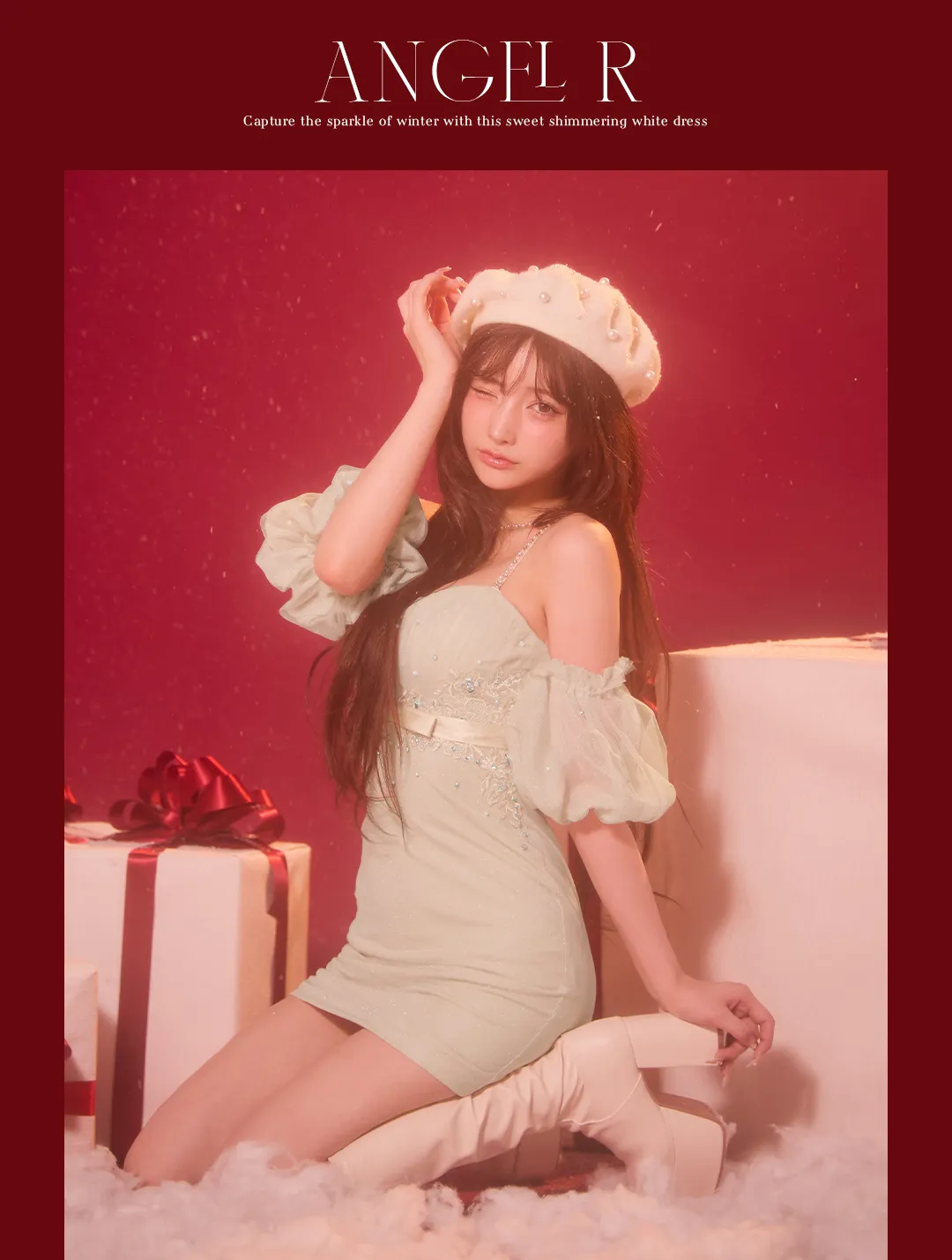 【ANGEL R/エンジェルアール】クロスネック/ チェック/ レース/ フレア/ マイクロミニドレス/ キャバドレス 5