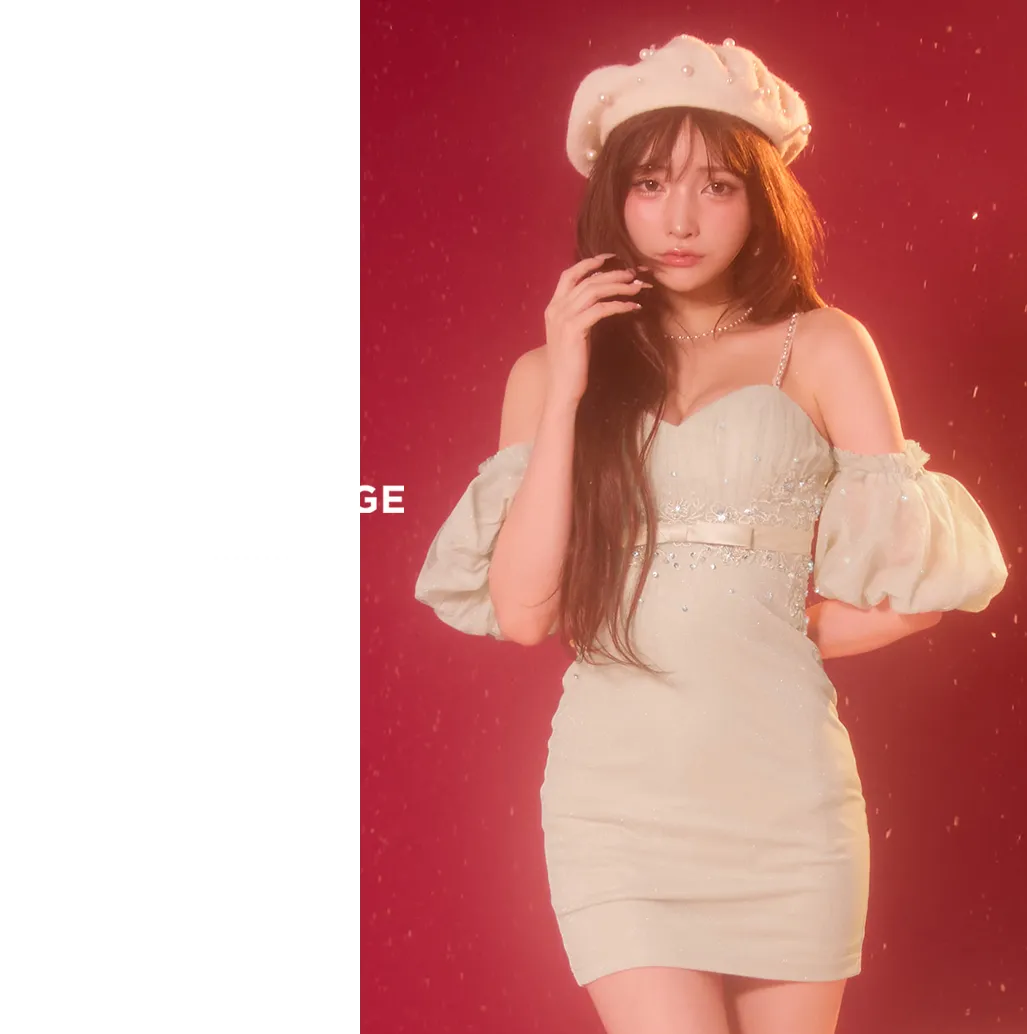 【ROBE de FLEURS Glossy/ローブ・ド・フルール グロッシー】バストカット/ ウエストカット/ 袖あり/ 半袖/ バックル/ ストレッチ/ タイト/ ミニドレス/ キャバドレス