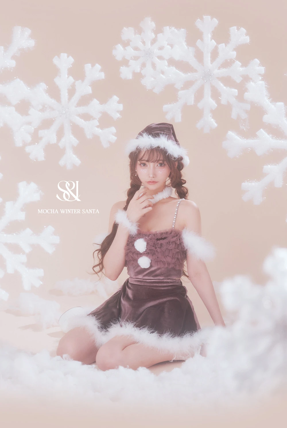 【サンタ】チュールフリルオフショルセットアップサンタコスプレ1