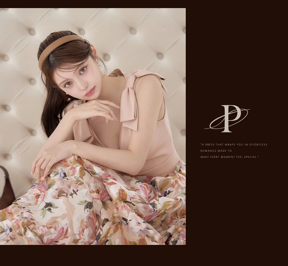 【SETTAN/セッタン】シンプル/ サテン/ ショルダーリボン/ Vネック/ Aライン/ ロングドレス / キャバドレス5