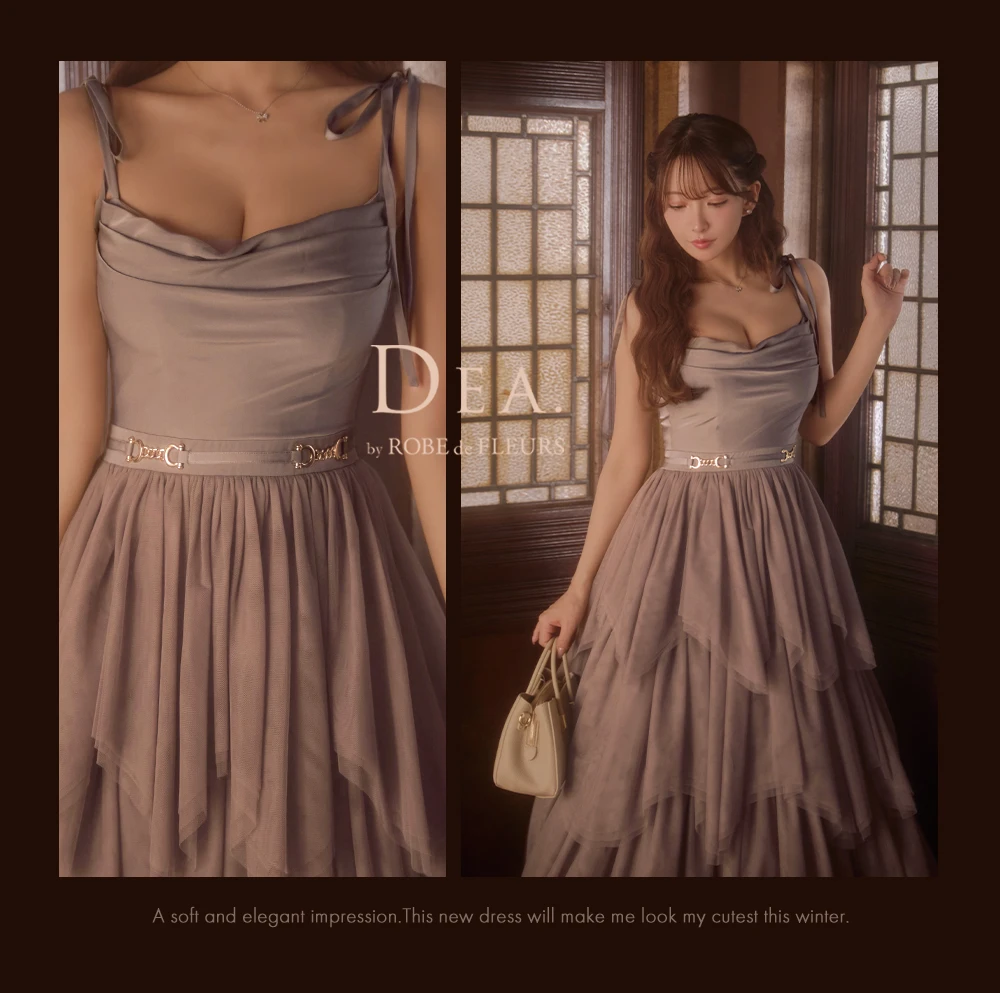 【【ANGEL R/エンジェルアール】クロスネック/ フロントビジュー/ ウエストカット/ ラメ/ メッシュ/ タイト/ ミニドレス/ キャバドレス1