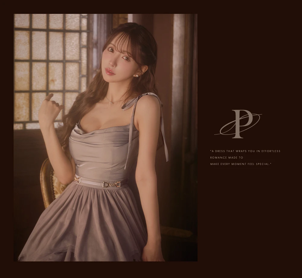 【【ANGEL R/エンジェルアール】クロスネック/ フロントビジュー/ ウエストカット/ ラメ/ メッシュ/ タイト/ ミニドレス/ キャバドレス3