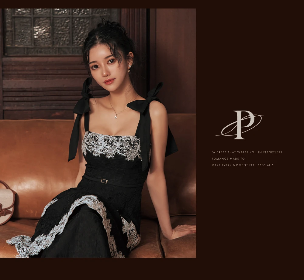 【ROBE de FLEURS/ローブドフルール】ジャガード/ レース/ ティアード/ ワンピース/ ミディアムドレス/ キャバドレス5