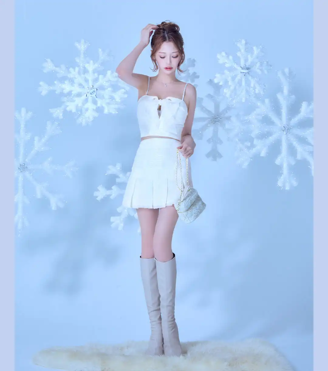 ドリーミーパール/ チュールリボン/ セットアップ/ フレア/ ミニドレス/ キャバドレス 3