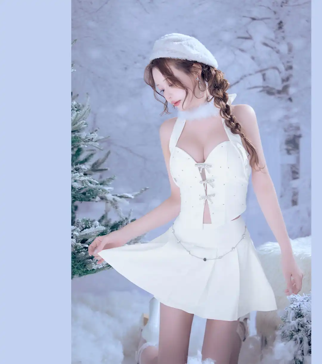 ドリーミーパール/ チュールリボン/ セットアップ/ フレア/ ミニドレス/ キャバドレス 3