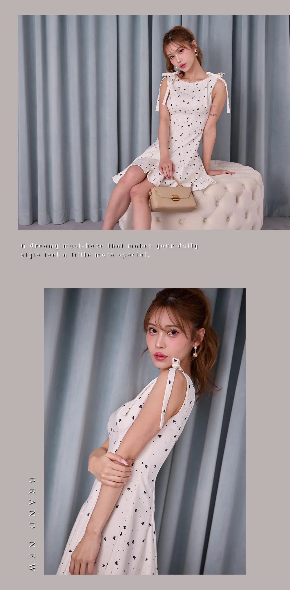 【IRMA/イルマ】ラメ糸/ チェックツイード/ リボンベルト/ 半袖/ 袖あり/ フレア/ ミニドレス/ キャバドレス 2