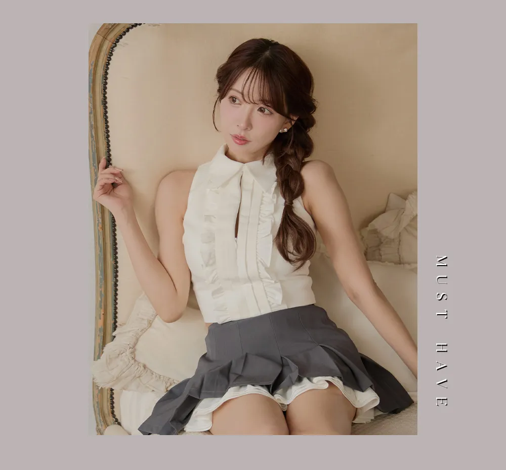 【ANGEL R/エンジェルアール】クロスネック/ チェック/ レース/ フレア/ マイクロミニドレス/ キャバドレス 5