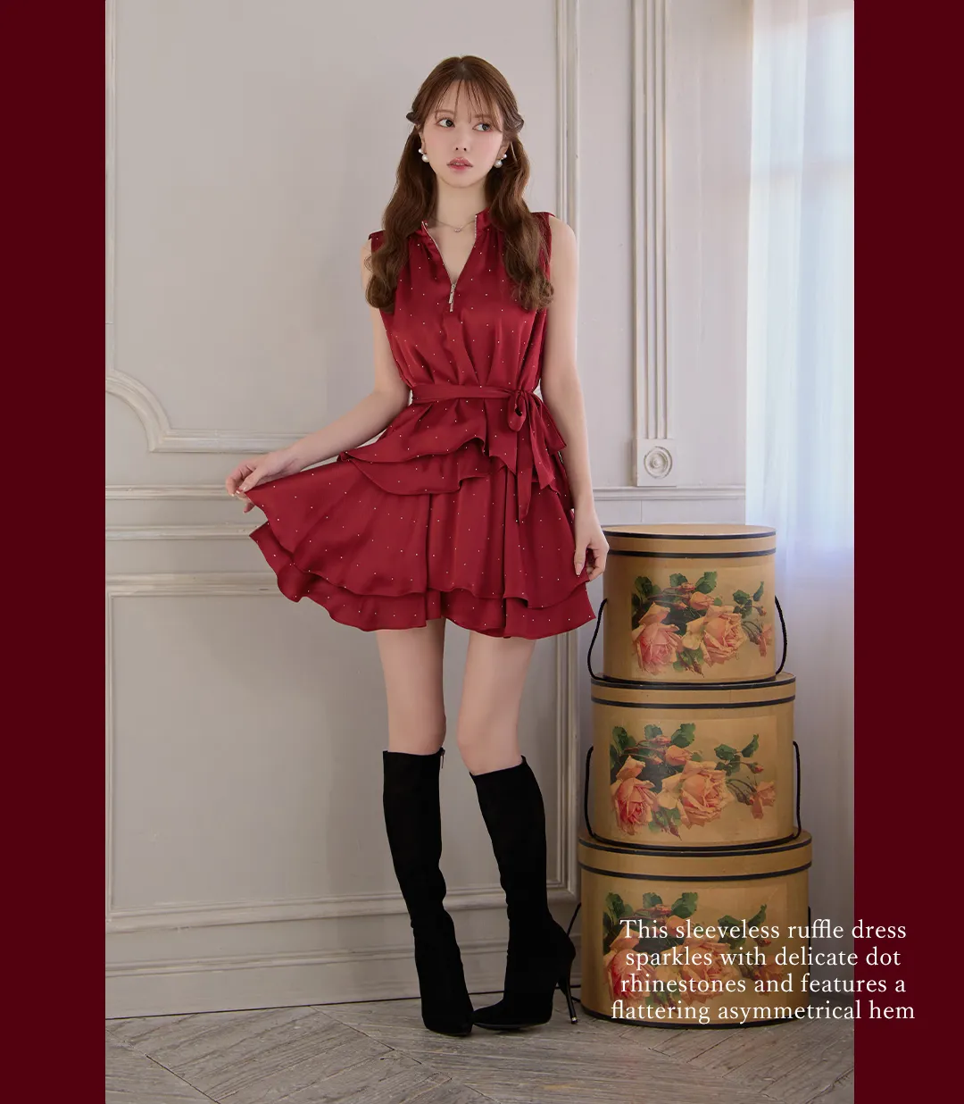 【Glossy/グロッシー】シアー/ ホルターネック/ フレア/ ミニドレス/ キャバドレス4