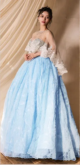 	【JEAN MACLEAN/ジャンマクレーン】チョーカー付き/ オフショル/ シアー/ スパンコール/ レース/ フラワーモチーフ/ フレア/ Aライン/ プリンセス/ ロングドレス/ キャバドレス5