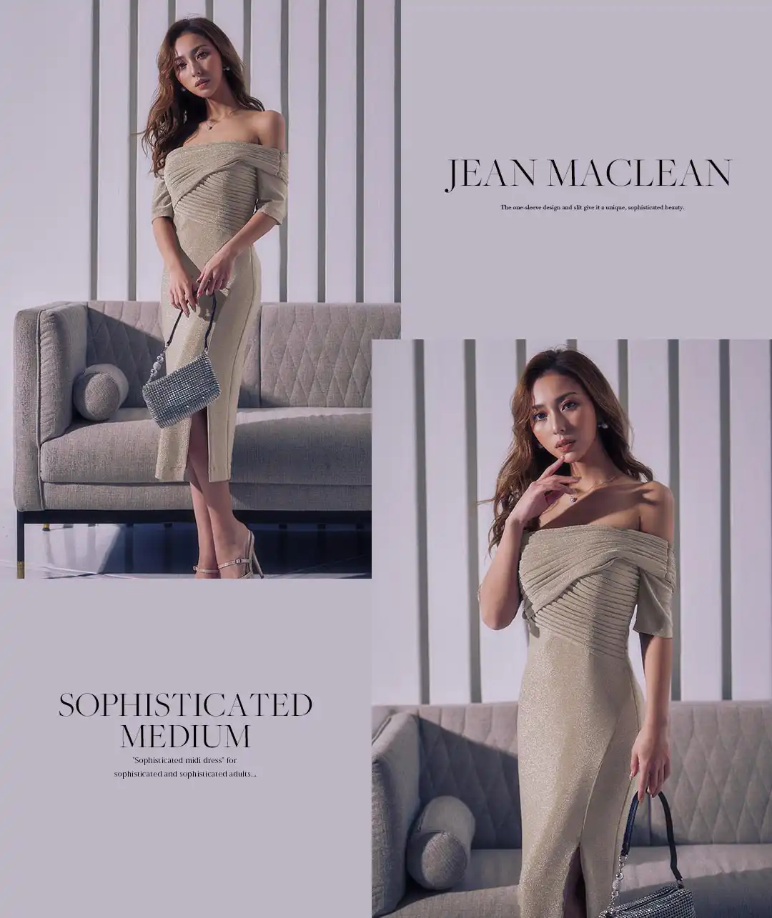 バックオープン起毛ニットフレアミニキャバドレス