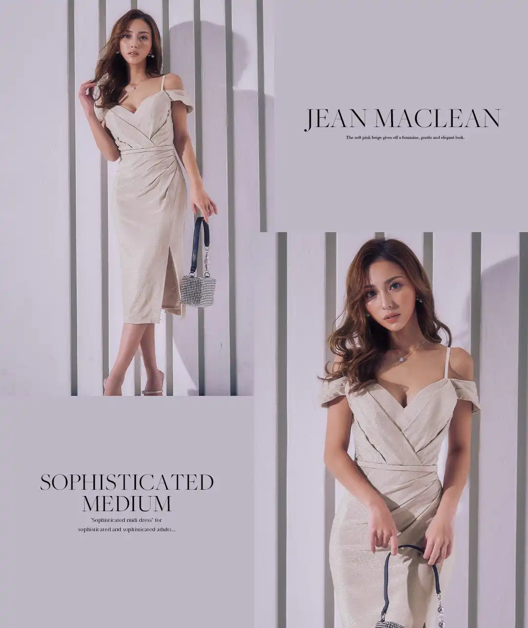 バックオープン起毛ニットフレアミニキャバドレス