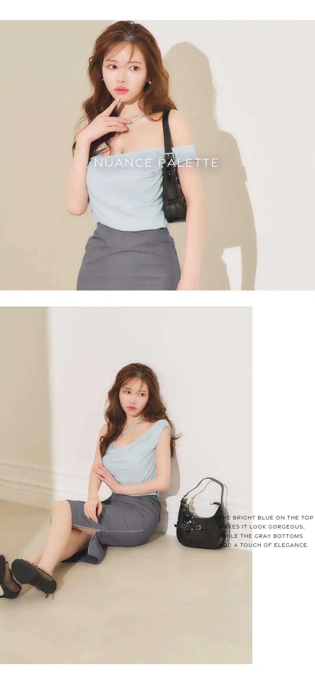 バックオープン起毛ニットフレアミニキャバドレス