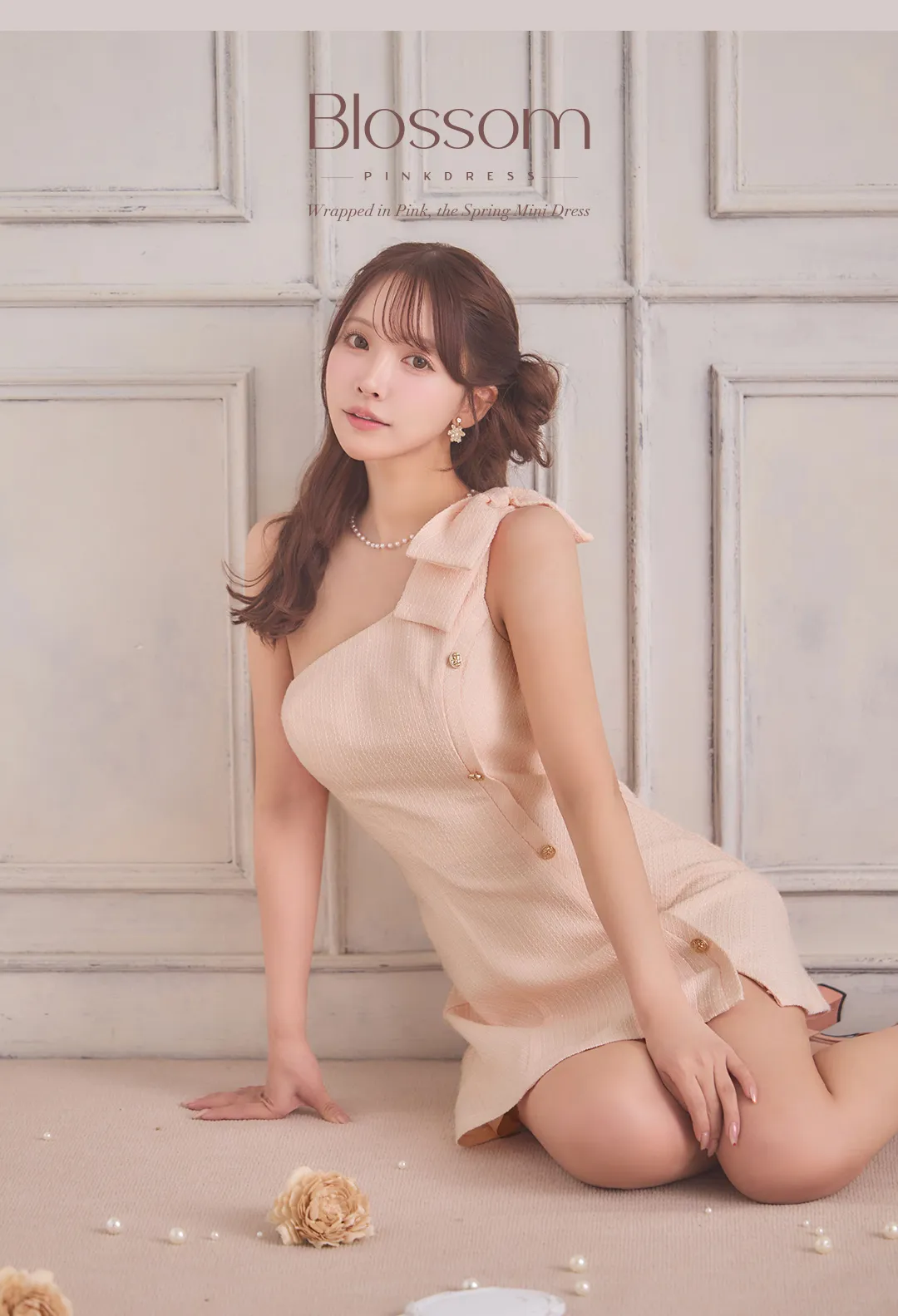 ピンク / タイトワンピ / ミニドレス / 立体シルエット / きれいめ / 大人可愛い / 春ワンピ / シンプルデザイン / キャバドレス / 女っぽ 5