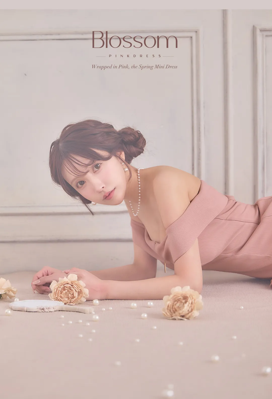 ダスティーピンク / ミニドレス / シンプルワンピ / くすみカラー / 大人可愛い / きれいめ / 春ドレス / 上品デザイン / キャバドレス / 抜け感 5