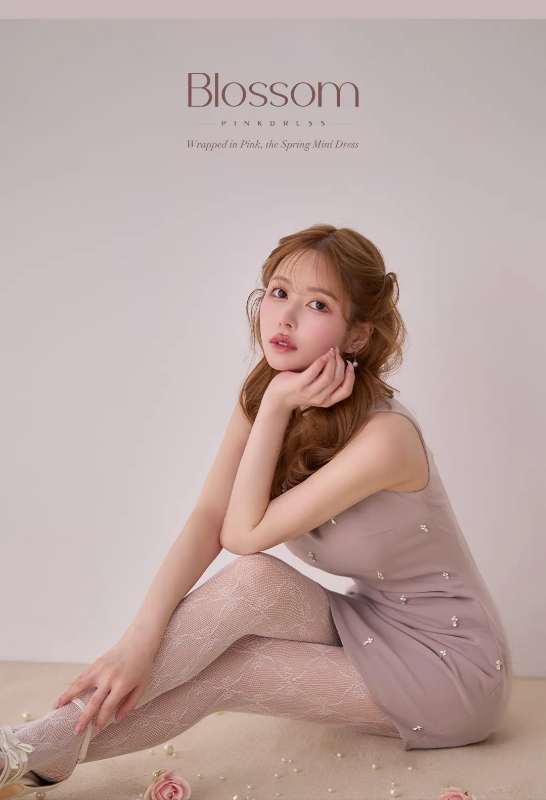 ピンク / フレアワンピ / ミニドレス / 揺れ感シルエット / フェミニン / 大人可愛い / 春ドレス / キャバドレス / 可憐 / 動きのあるデザイン 5