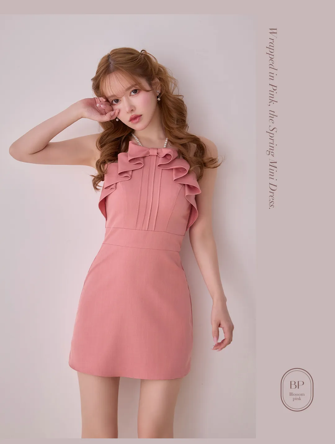 ピンク / デザインワンピ / ミニドレス / 華やか / 主役ドレス / 大人可愛い / 春カラー / キャバドレス / 高見え / 存在感 3