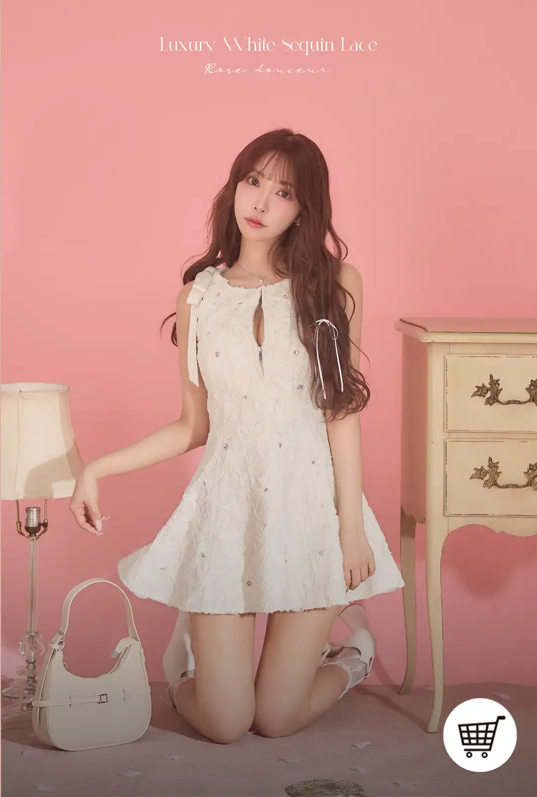 バックオープン起毛ニットフレアミニキャバドレス