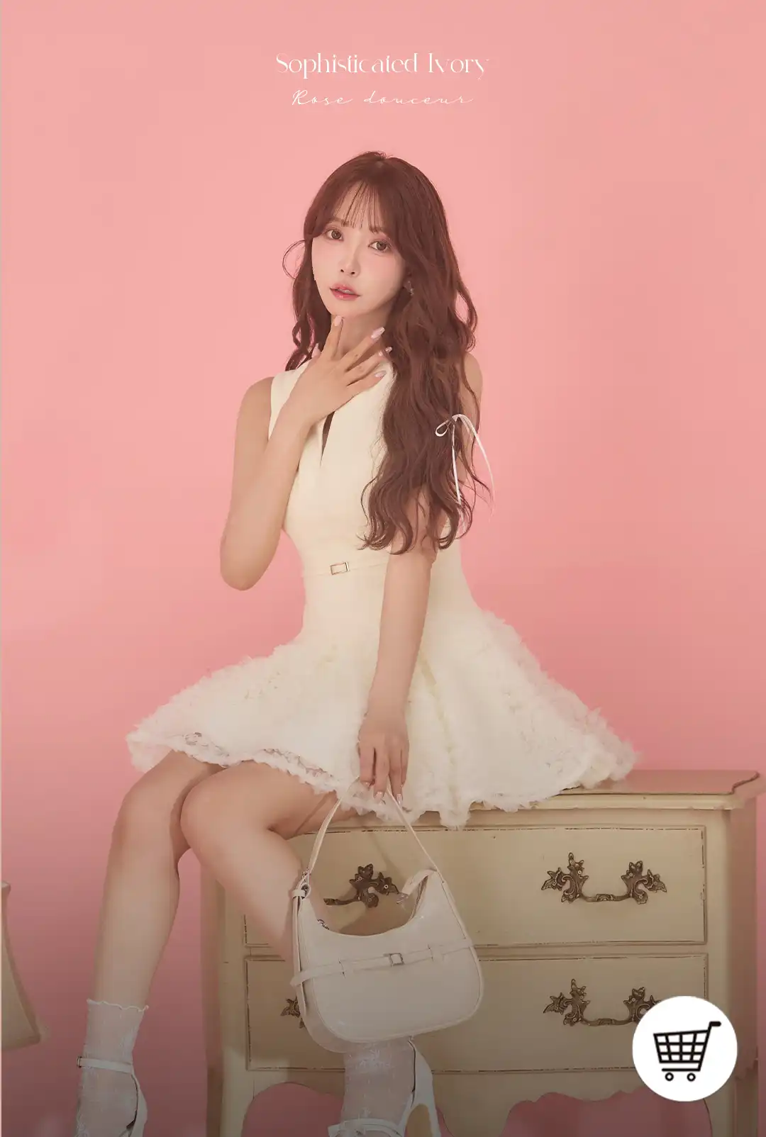 バックオープン起毛ニットフレアミニキャバドレス