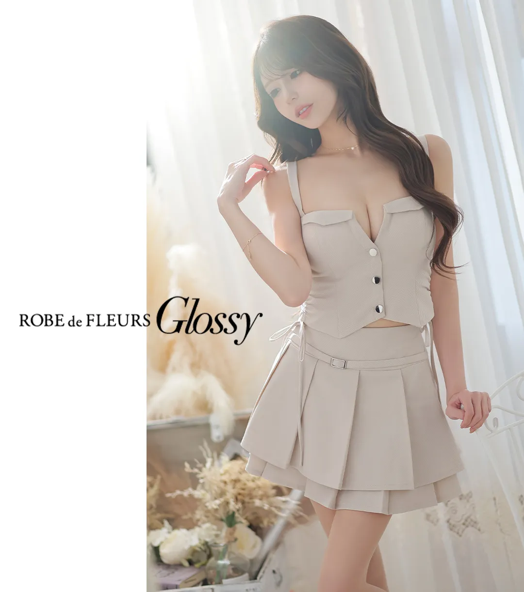 【ANGEL R/エンジェルアール】クロスネック/ チェック/ レース/ フレア/ マイクロミニドレス/ キャバドレス 5