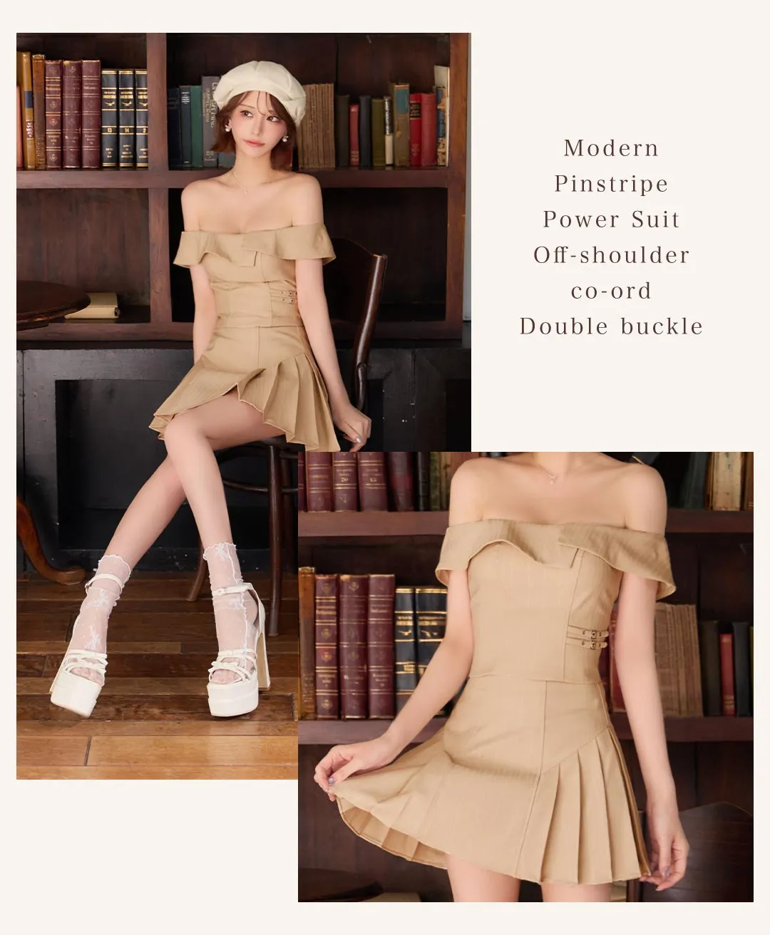 【ANGEL R/エンジェルアール】オフショル/ レイヤードデザイン/ プリーツ/ セパレート/ Aライン/ フレア/ マイクロミニドレス/ キャバドレス