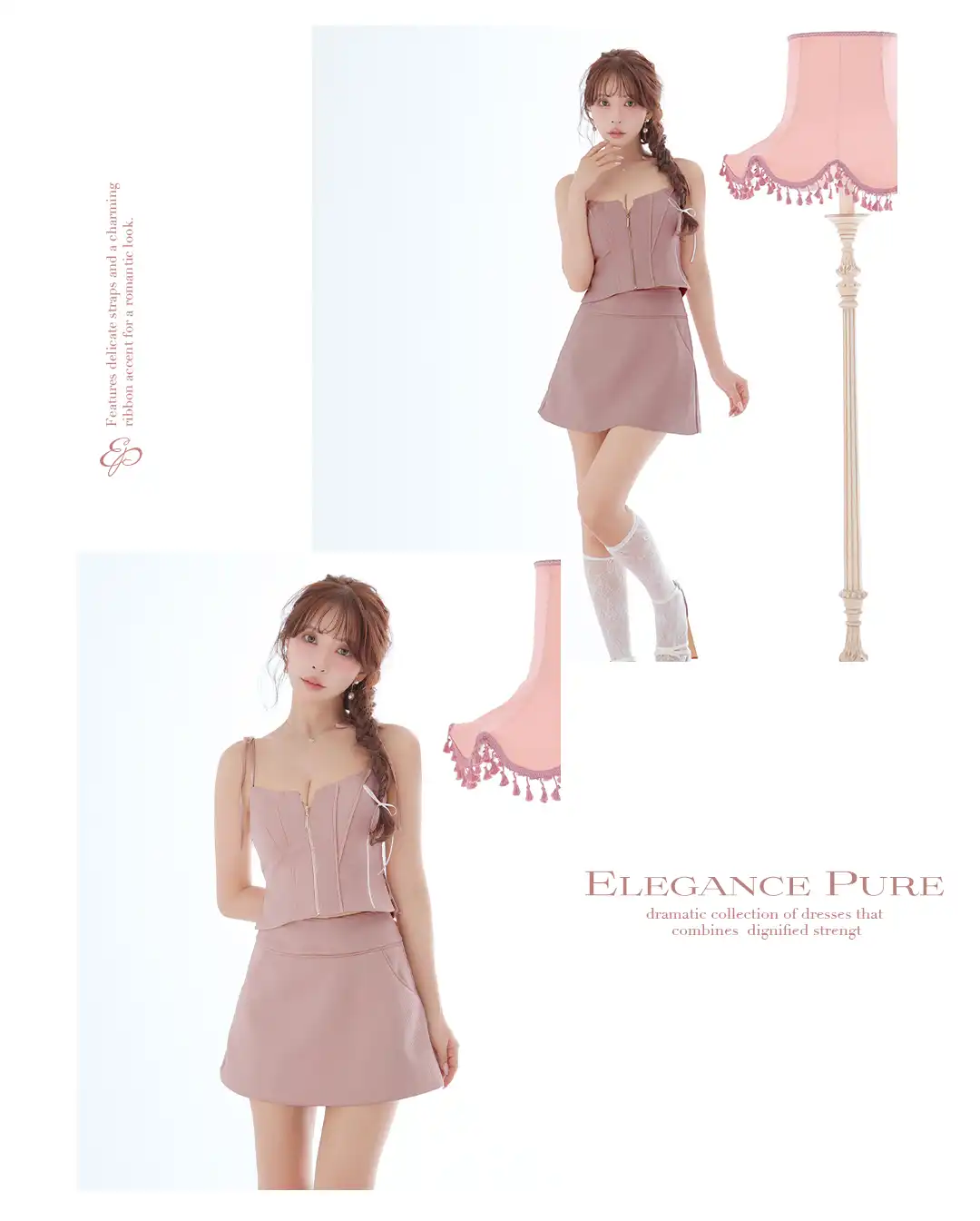 バックオープン起毛ニットフレアミニキャバドレス