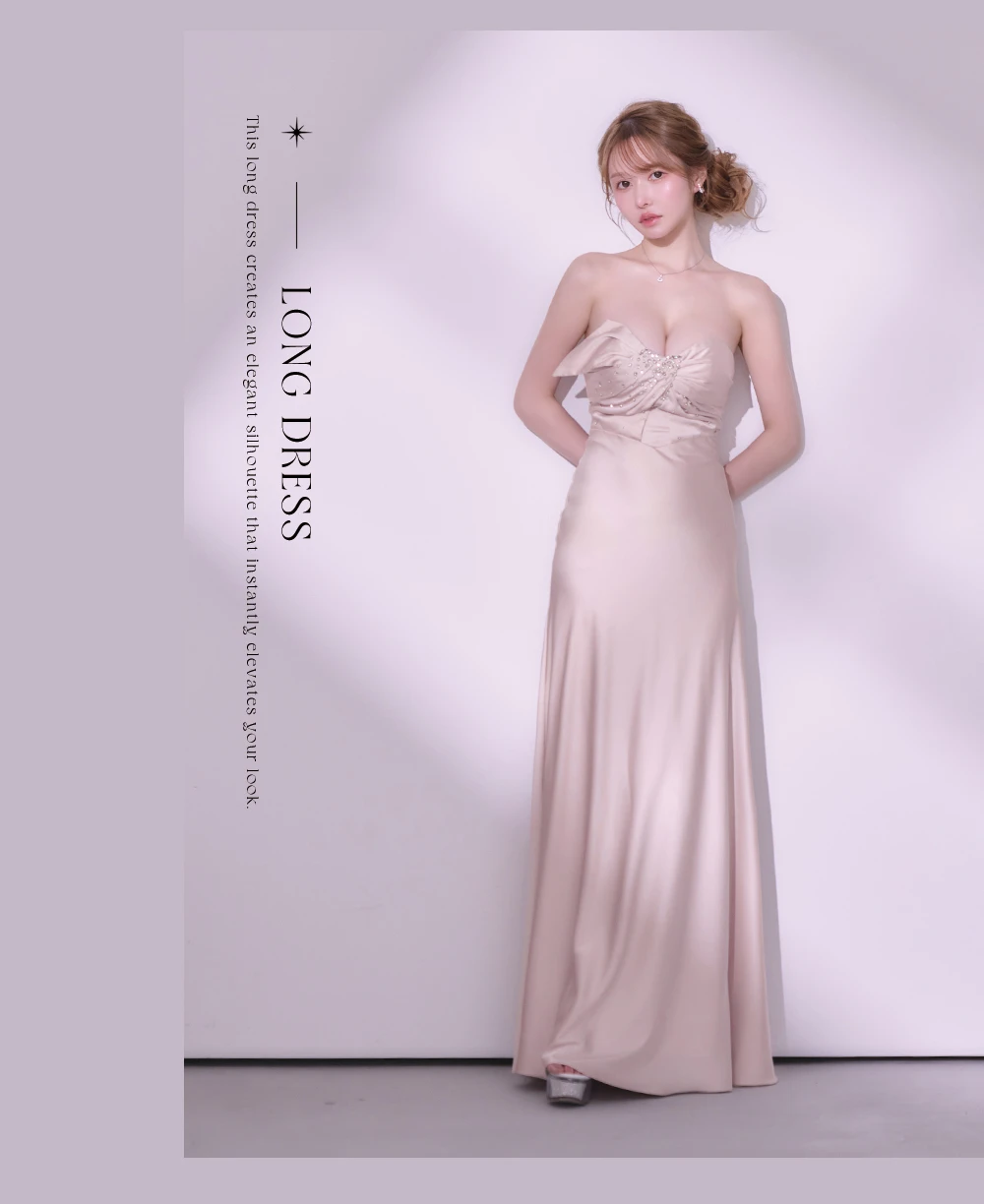 バックオープン起毛ニットフレアミニキャバドレス4