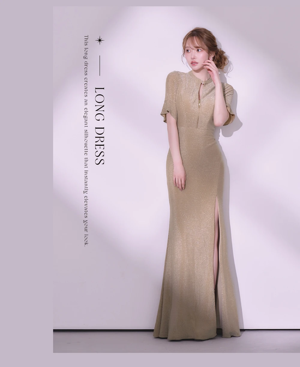 バックオープン起毛ニットフレアミニキャバドレス4