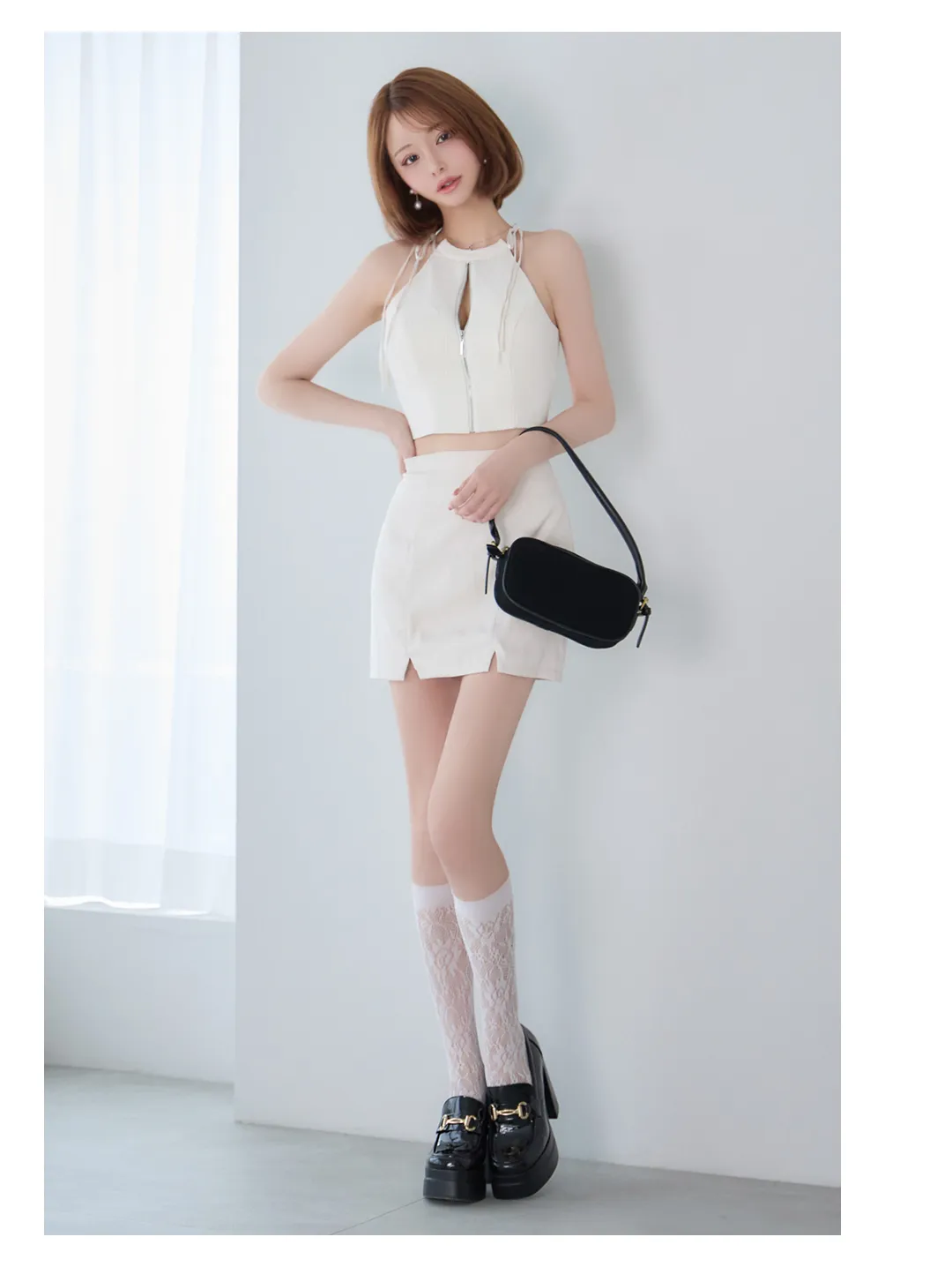 【Glossy/グロッシー】ワントーン/ アメスリ/ リブ/ タイト/ セットアップ/ ミニドレス/ キャバドレス