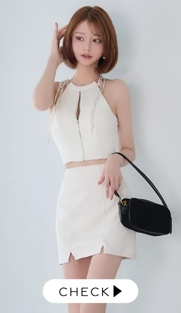 【Glossy/グロッシー】ワントーン/ アメスリ/ リブ/ タイト/ セットアップ/ ミニドレス/ キャバドレス