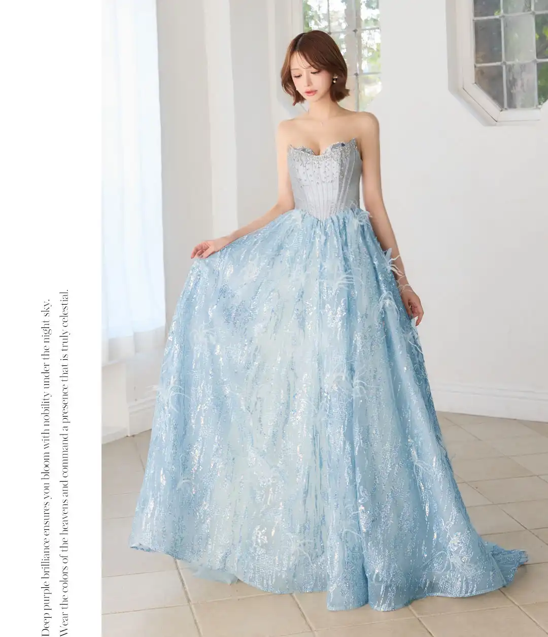 バックオープン起毛ニットフレアミニキャバドレス