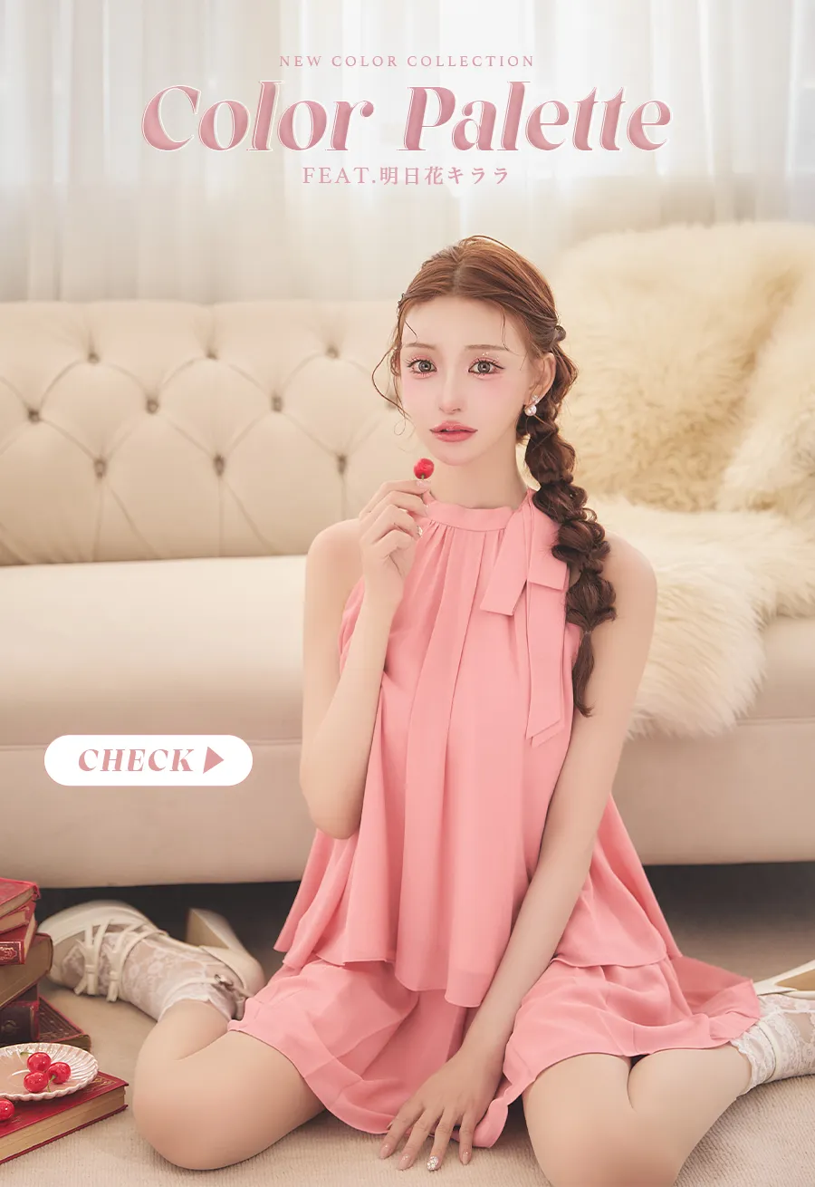 【DEA./ディア】サテン/ シフォン/ フレア/ セットアップ/ ミニドレス/ キャバドレス 1