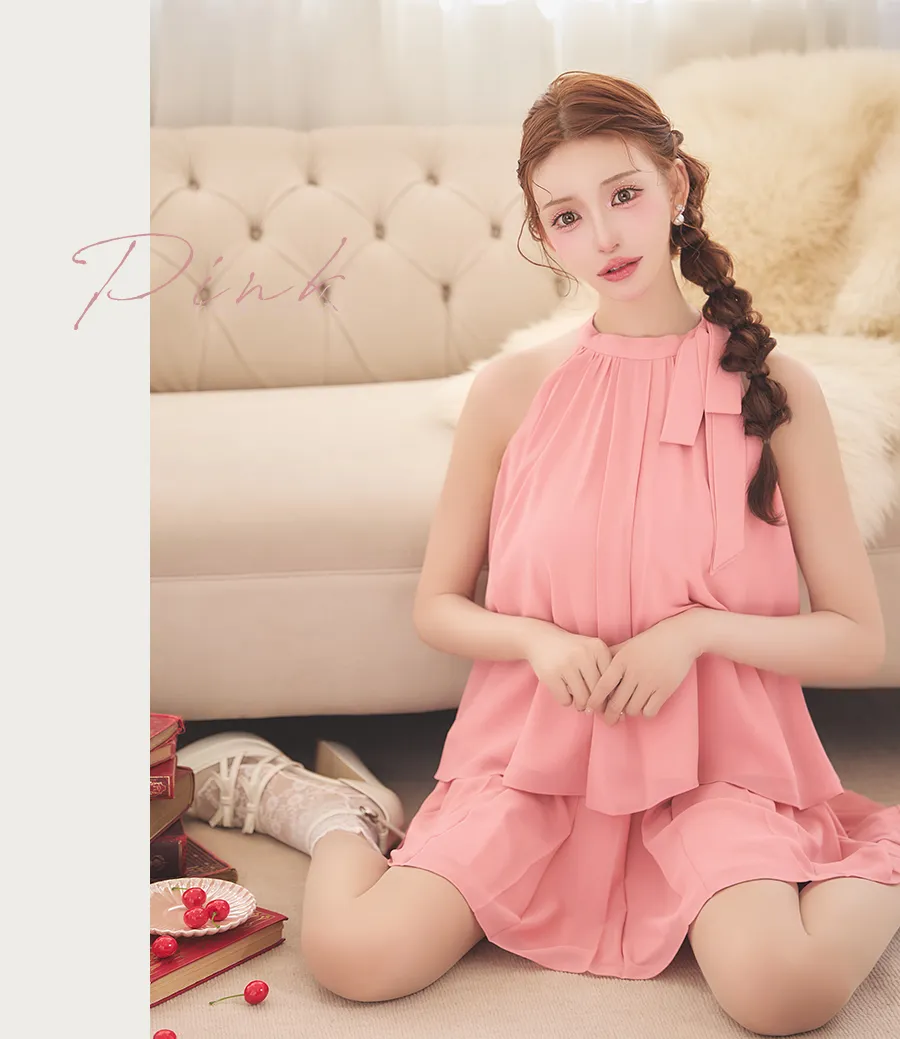 【DEA./ディア】サテン/ シフォン/ フレア/ セットアップ/ ミニドレス/ キャバドレス 5