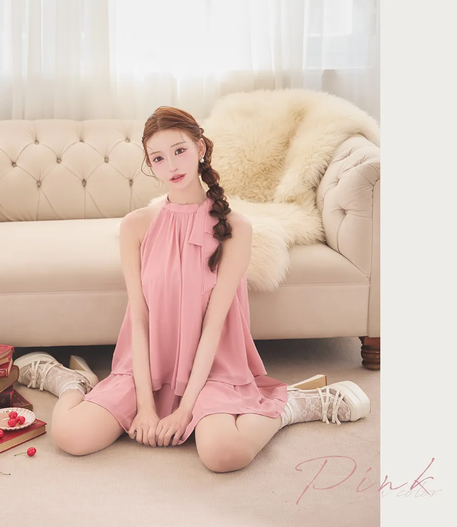 【ANGEL R/エンジェルアール】クロスネック/ チェック/ レース/ フレア/ マイクロミニドレス/ キャバドレス 5