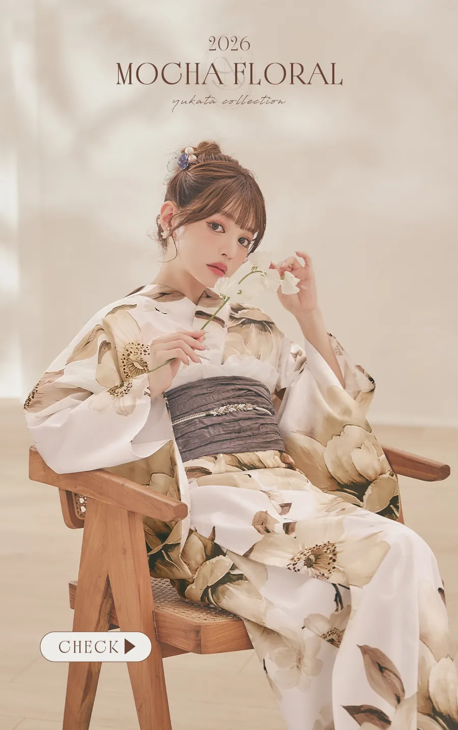 2026最新浴衣コレクション ちぃぽぽが着る、MOCHA FLORAL