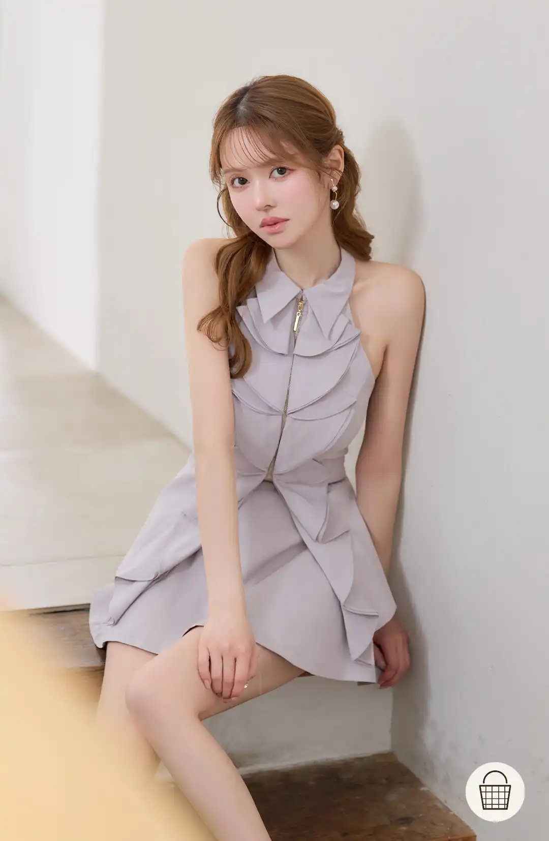 ガーリー / ビジュー / ホワイトドレス / ミニドレス 1