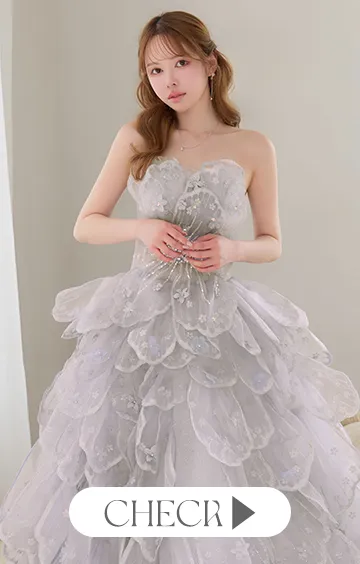 【an /アン】 バイカラーあり/ ラメ/ ビジューボタン/ ノースリーブ/ ウエスト折り返し/ ボックスプリーツ/ バストジップ/ フレア/ セットアップ/ ミニドレス/ キャバドレス