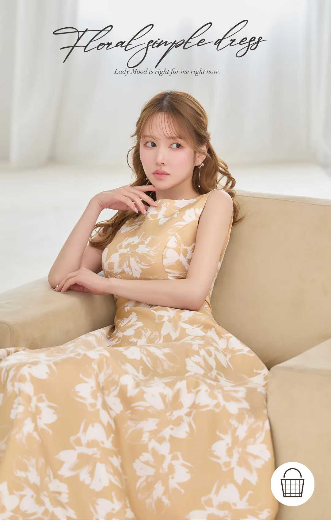 【SETTAN/セッタン】フラワープリント/ ハイウエスト/ ノースリーブ/ ボートネック/ フレア/ Aライン/ ワンピース/ ロングドレス / キャバドレス long 1