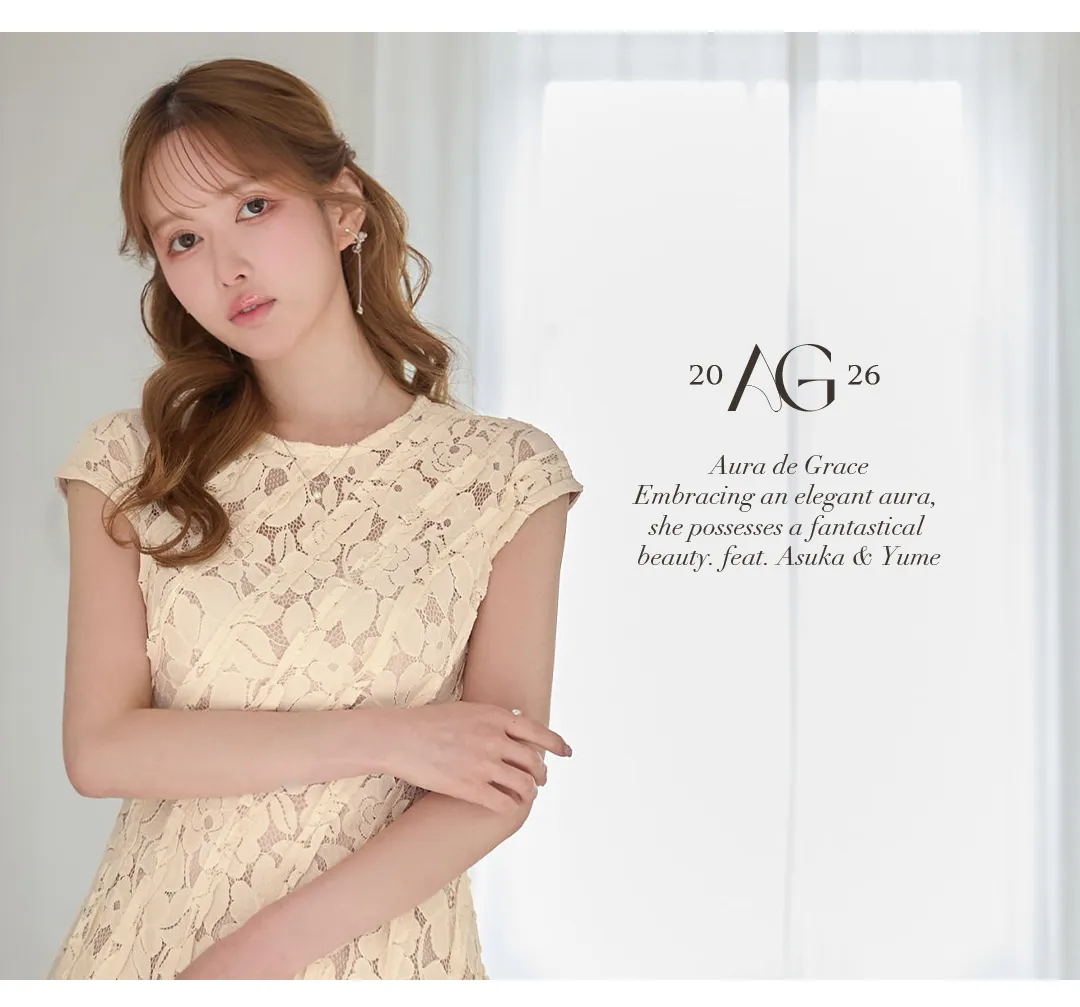 【SETTAN/セッタン】総レース/ フラワー刺繍/ 斜め切替/ フレンチスリーブ/ マキシ丈/ Aライン/ ワンピース/ ロングドレス / キャバドレス long 4