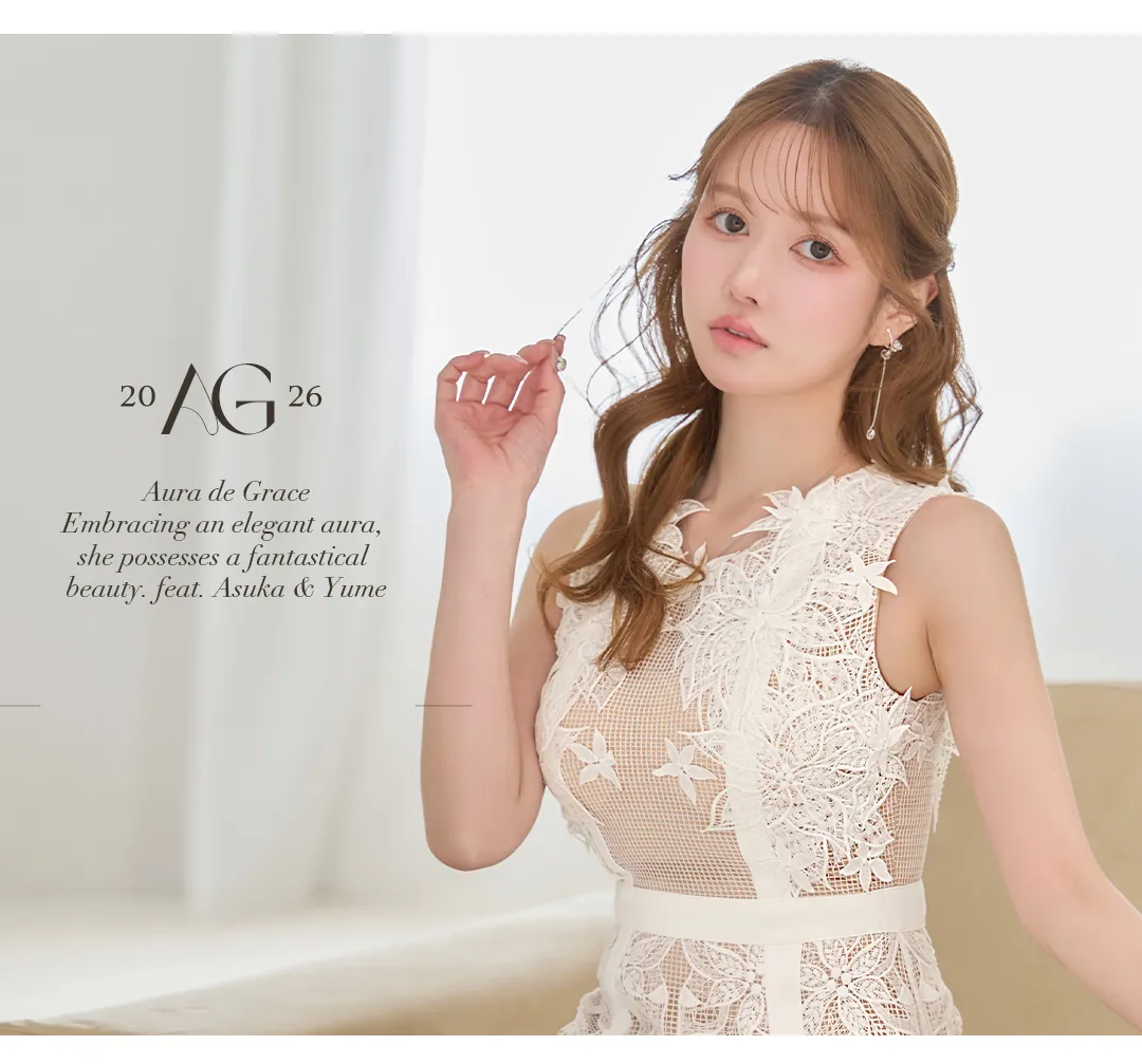 【SETTAN/セッタン】立体フラワー/ レース/ メッシュ/ シアー/ ノースリーブ/ インナーミニ/ Aライン/ ミディアムドレス/ ワンピース/ キャバドレス 4