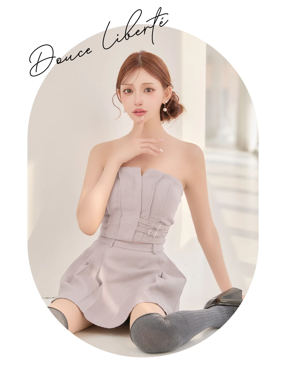 【Glossy/グロッシー】スパンコール/ ベア/ セットアップ/ フレア/ ミニドレス/ キャバドレス 4