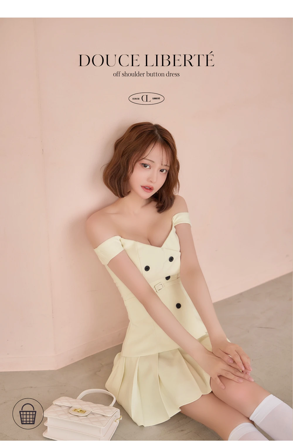 【DEA./ディア】オフショル/ ダブルボタン/ セットアップ/ フレア/ ミニドレス/ キャバドレス 1