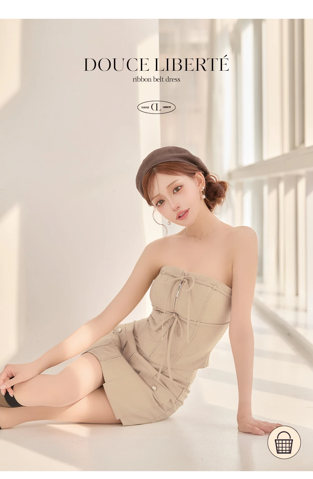 【Glossy/グロッシー】ベア/ リボン/ セットアップ/ フレア/ ミニドレス/ キャバドレス 1