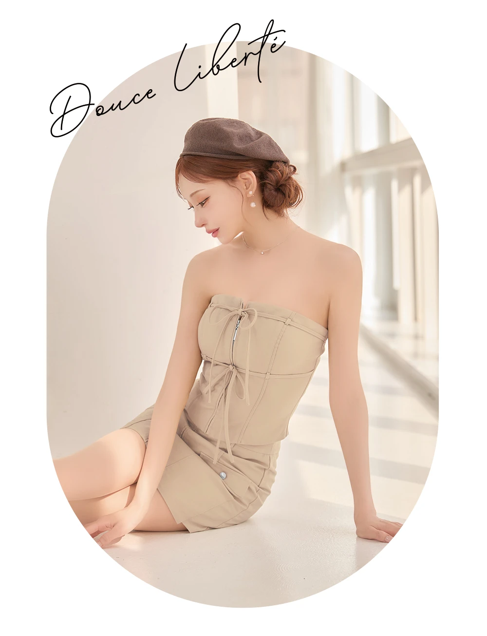 【Glossy/グロッシー】ベア/ リボン/ セットアップ/ フレア/ ミニドレス/ キャバドレス 4