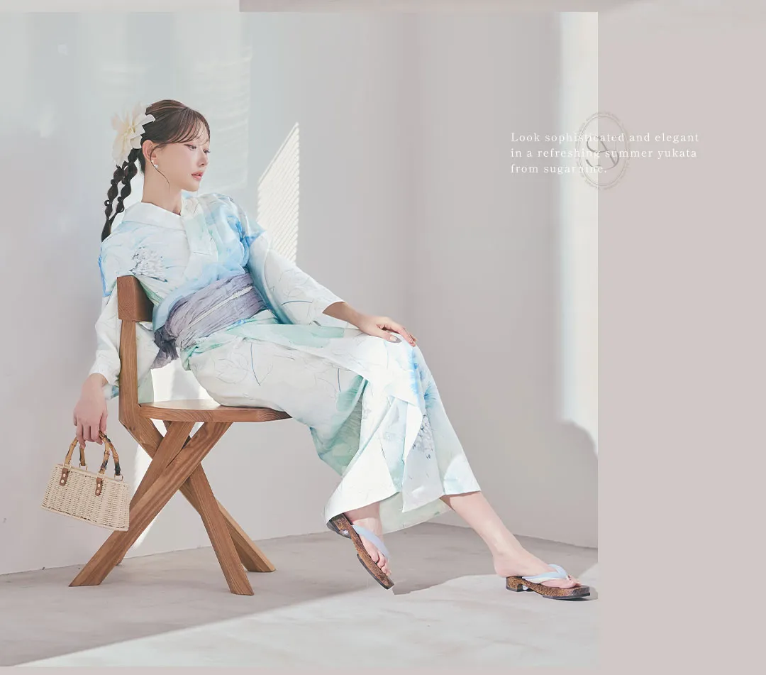 菅野結以が着る、PALE FLORAL浴衣-26