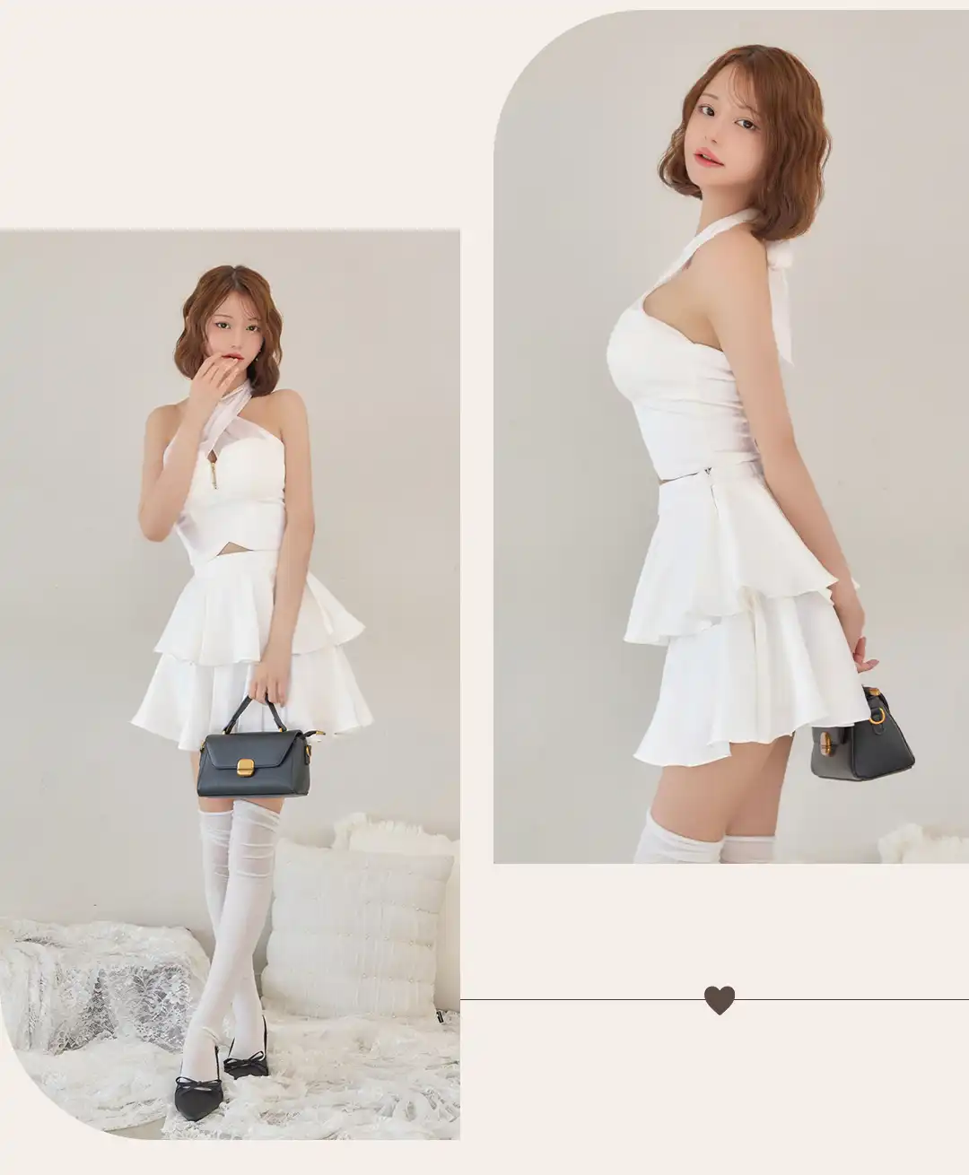 ティアードドレス / シアードレス / フレアドレス / ミニドレス / キャバドレス ミニ / ホワイトドレス / ナイトドレス レディース / 韓国風ドレス / ガーリードレス / フェミニンドレス / あざと可愛いドレス / 揺れ感ドレス / 軽やかドレス / 愛されドレス / 透明感ドレス 3