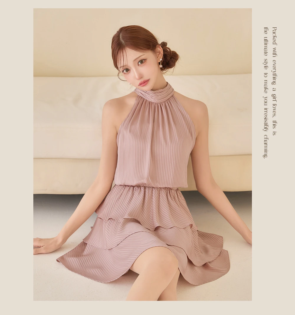 【Glossy/グロッシー】ベア/ リボン/ セットアップ/ フレア/ ミニドレス/ キャバドレス 4