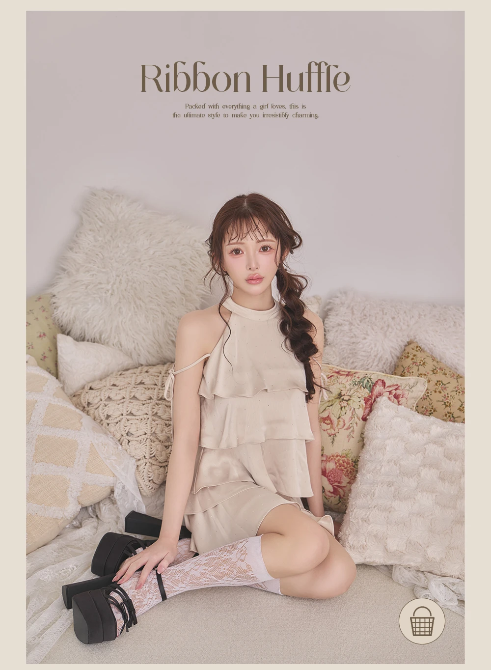 【Glossy/グロッシー】ベア/ リボン/ セットアップ/ フレア/ ミニドレス/ キャバドレス 1