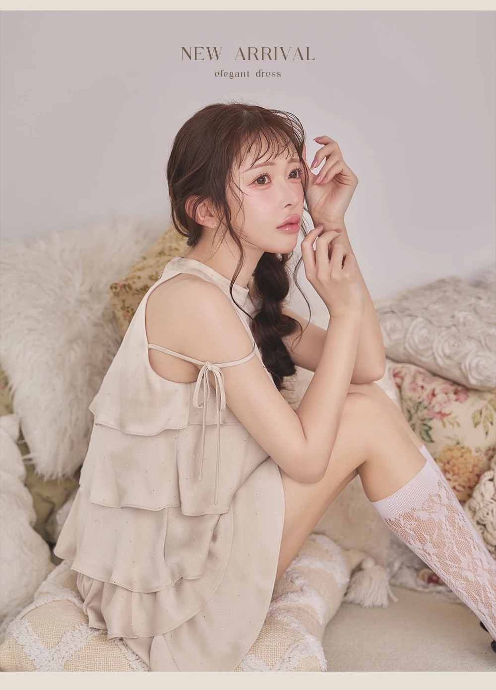 【Glossy/グロッシー】ベア/ リボン/ セットアップ/ フレア/ ミニドレス/ キャバドレス 4