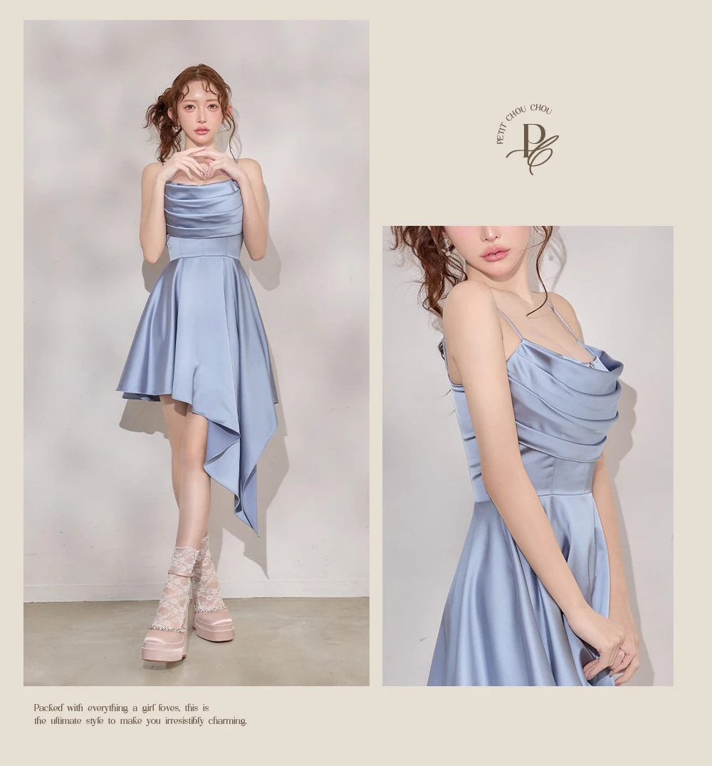 【Glossy/グロッシー】ベア/ リボン/ セットアップ/ フレア/ ミニドレス/ キャバドレス 3