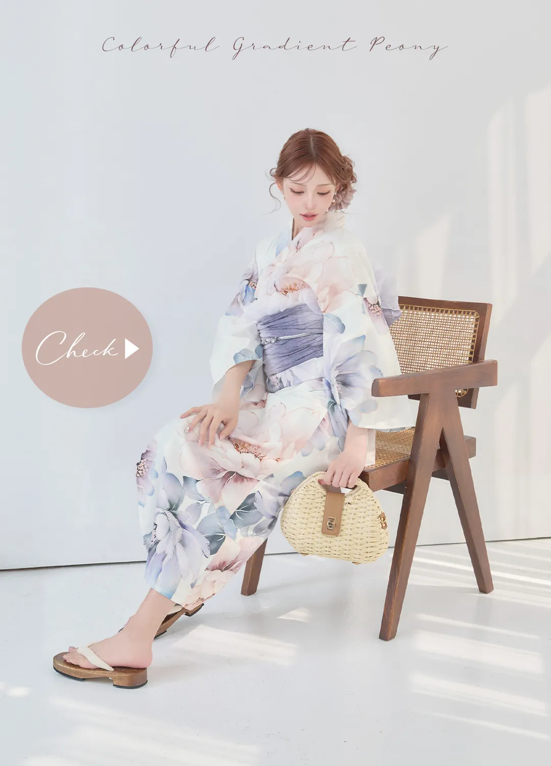 明日花キララ着用浴衣 Y-9350-nz-dzm-MIX-F ネイビーピオニー浴衣